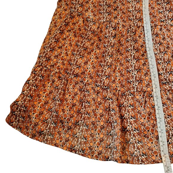 NWT Molly Bracken Shades of Rust / Copper with tiered ruffle bottom Size Small - Picture 12 of 14